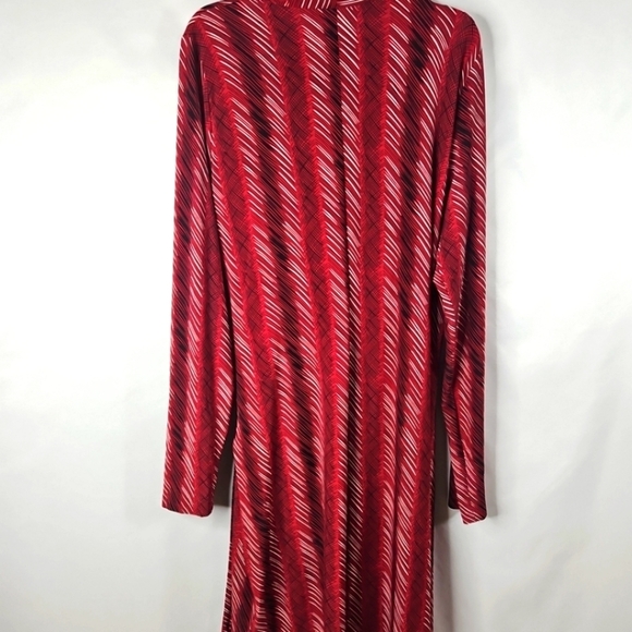 Norma Kamali Red Deep V Faux Wrap Bodycon Maternity Dress Size XL - Picture 5 of 8